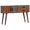 vidaXL Konsolentisch Grau 120 x 35 x 75 cm Massivholz Mango