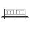 vidaXL Bettgestell mit Kopfteil Metall Schwarz 200x200 cm