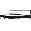 vidaXL Bettgestell Schwarz 200x200 cm Holzwerkstoff und Metall