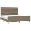 vidaXL Bettgestell ohne Matratze Taupe 180x200 cm Stoff