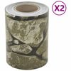 vidaXL Sichtschutzstreifen 2 Stk. Steinoptik Grau 35x0,19 m PVC