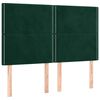 vidaXL Bettgestell ohne Matratze Dunkelgr&uuml;n 140x190 cm Samt