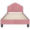 vidaXL Kinderbettgestell mit Kopfteil Rosa 80 x 200 cm Samt