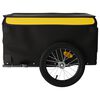 vidaXL Fahrradanh&auml;nger Schwarz und Gelb 45 kg Eisen