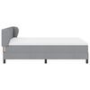 vidaXL Boxspringbett mit Matratze Hellgrau 160 x 200 cm Stoff