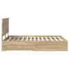 vidaXL Bettrahmen mit Kopfteil Sonoma-Eiche 140 x 190 cm Holzwerkstoff