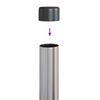 vidaXL Zaunpfosten 2 pcs Silber 70 cm Pulverbeschichteter Stahl