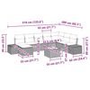 vidaXL Garten-Sofa-Set mit Kissen 8 pcs Beige und Creme Poly-Rattan
