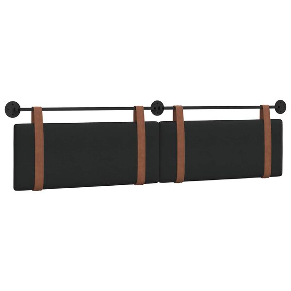 vidaXL H&auml;ngevorderseite Uni Schwarz 210 x 55 x 5 cm Antikes PU