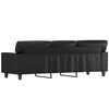 vidaXL 3-Sitzer-Sofa Schwarz 180 cm Kunstleder