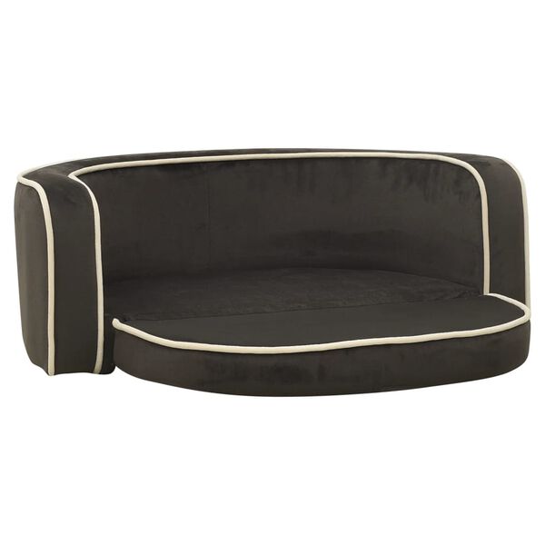 vidaXL Hundesofa Klappbar Dunkelgrau 73x67x26 cm Pl&uuml;sch Kissen