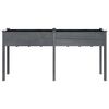 vidaXL Pflanzk&uuml;bel mit Einsatz Grau 161x45x76 cm Massivholz Tanne