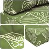 vidaXL Sofakissen f&uuml;r drau&szlig;en 3 pcs Blattdesign Polyester
