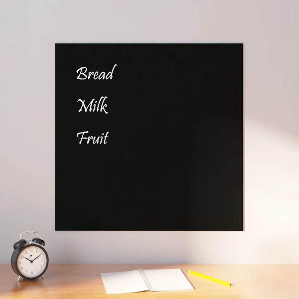 vidaXL Magnettafel Wandmontage Schwarz 60x60 cm&nbsp; Hartglas