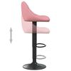 vidaXL Barhocker 2 Stk. Rosa Samt