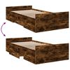 vidaXL Bettgestell mit Schubladen R&auml;uchereiche 90x190 cm Holzwerkstoff