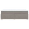 vidaXL Boxspringbett mit Matratze Taupe 120x200 cm Stoff