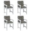 vidaXL Niedriglehner-Auflagen 4 Stk. Dunkelgrau 100x50x7 cm Stoff