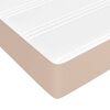 vidaXL Boxspringbett Matratze Cappuccino-Braun 140x190cm Kunstleder