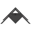 vidaXL Futtertr&ouml;ge f&uuml;r Nutztiere Schwarz 111 x 76 x 38 cm