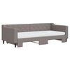 vidaXL Tagesbett Ausziehbar mit Matratzen Taupe 90x200 cm Stoff