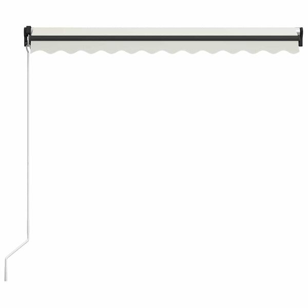 vidaXL Markise Manuell Einziehbar mit LED 300x250 cm Creme