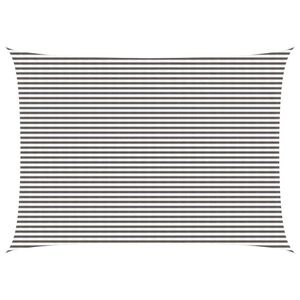 vidaXL Sonnensegel Hellgrau und Wei&szlig; 5 x 7 m HDPE