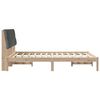 vidaXL Bettrahmen Dunkelgrau 140 x 190 cm Massives Kiefernholz