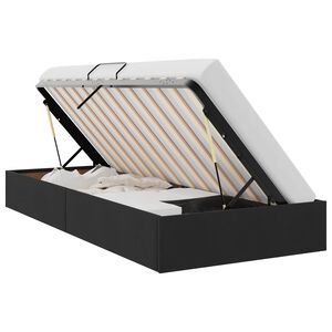 vidaXL Ottoman Bettgestell mit Speicher Schwarz 90 x 200 cm Samt