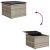 vidaXL Garten-Sofa-Set mit Speicher 8 pcs Hellgrau Poly Rattan