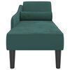 vidaXL Chaiselongue mit Kissen Dunkelgr&uuml;n Samt