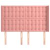 vidaXL Kopfteil mit Ohren Rosa 147x16x118/128 cm Samt