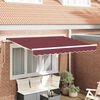 vidaXL Einziehbare Markise Bordeauxrot 250 x 200 cm Stoff