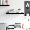 vidaXL Schweberegal Hochglanz-Schwarz 60x23,5x3,8 cm MDF