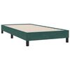 vidaXL Boxspringbett mit Matratze & LED Dunkelgr&uuml;n 100x210 cm Samt