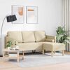 vidaXL Sofa Set mit Kissen Creme Polyester
