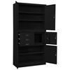 vidaXL B&uuml;roschrank Schwarz 90x40x180 cm Stahl
