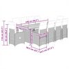 vidaXL 11-tlg. Garten-Bistro-Set mit Kissen Schwarz Poly Rattan