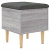 vidaXL Sitzbank mit Stauraum Grau Sonoma 42x42x46 cm Holzwerkstoff