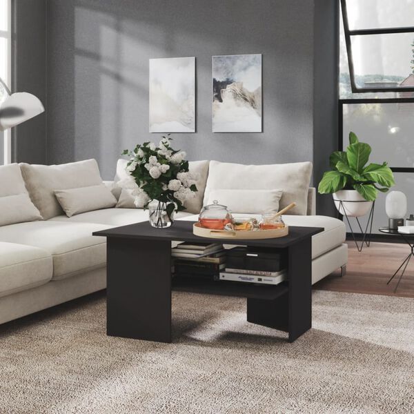 vidaXL Couchtisch Grau 90x60x46,5 cm Holzwerkstoff
