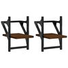 vidaXL Wandregale mit Stangen 2 Stk. Braun Eichen-Optik 20x25x30 cm