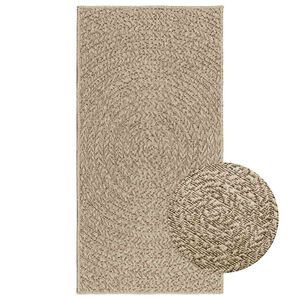 vidaXL Teppich ZIZUR Beige 60x110 cm Jute-Optik Indoor und Outdoor