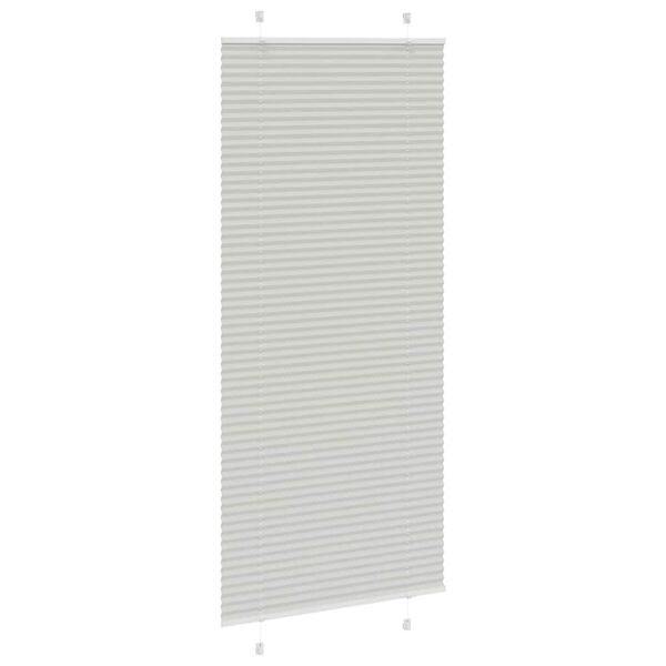 vidaXL Plissee Hellgrau 90x200 cm Stoffbreite 89,4 cm Polyester
