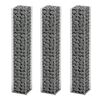 vidaXL Gabionen-Set 3-tlg. Verzinkter Draht 25&times;25&times;150 cm
