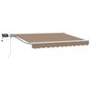vidaXL Manueller Markisenrahmen mit LEDs Taupe 5 x 3 m