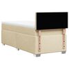 vidaXL Boxspringbett mit Matratze Creme 80x200 cm Stoff