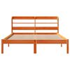 vidaXL Bettgestell mit Kopfteil ohne Matratze Wachsbraun 140x190 cm