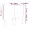 vidaXL LED Kopfteil Blau 147x16x118/128 cm Stoff
