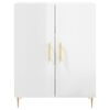 vidaXL Sideboard Hochglanz-Wei&szlig; 69,5x34x90 cm Holzwerkstoff