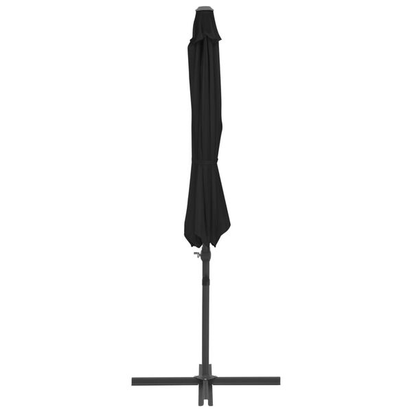 vidaXL Ampelschirm mit Stahl-Mast 300 cm Schwarz